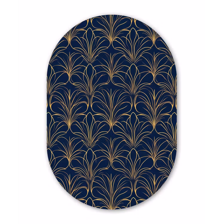 Muurovaal - Kunststof - Deco - Waaier - Blauw — 3