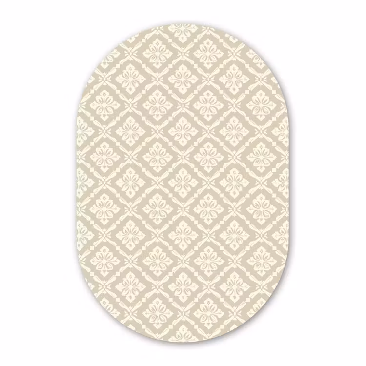 Muurovaal - Kunststof - Floraal - Ornament - Beige — 3