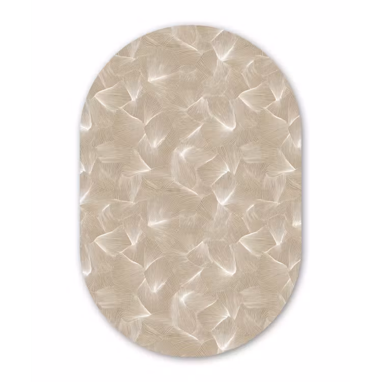 Muurovaal - Kunststof - Organisch - Textuur - Beige — 3