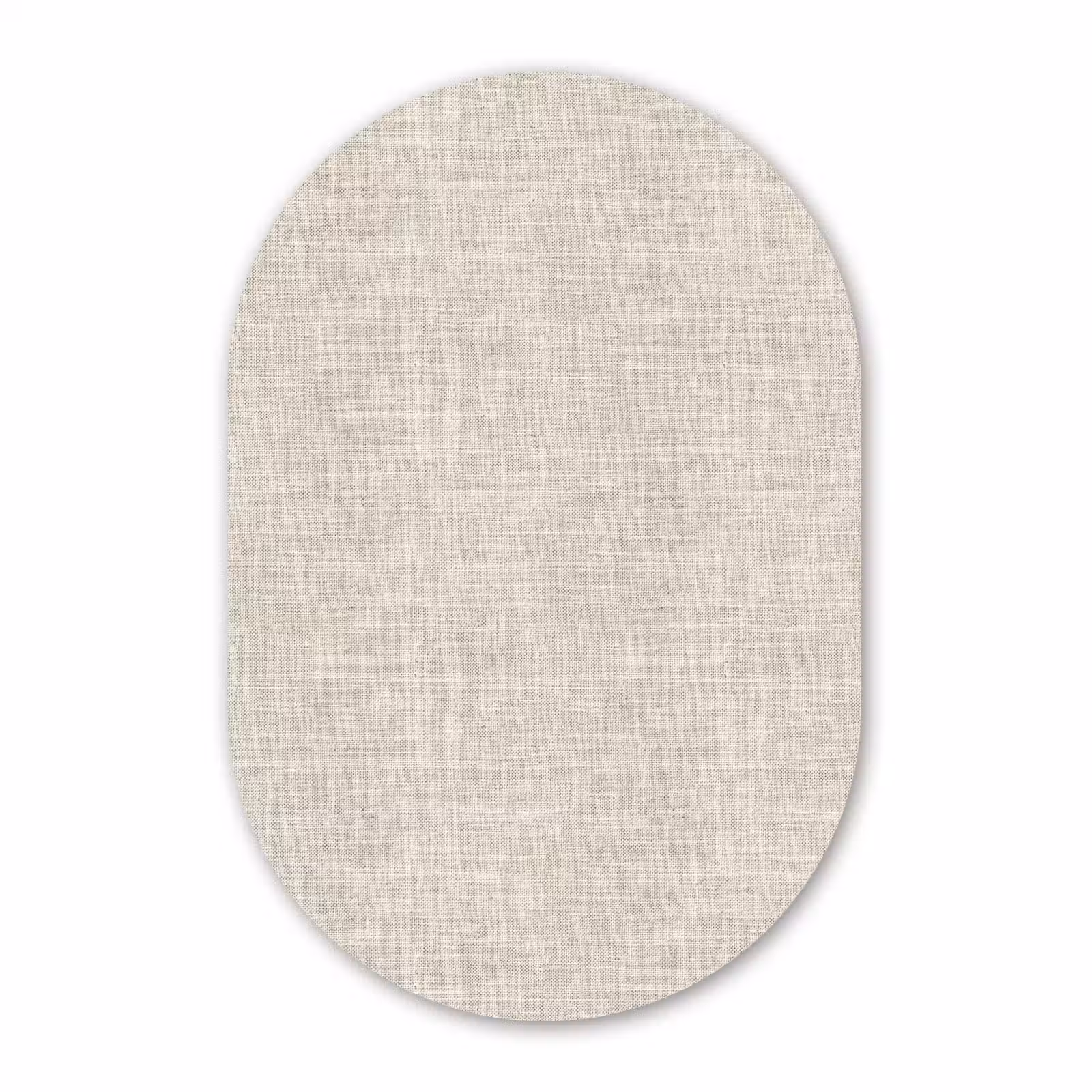 Muurovaal - Kunststof - Linnen - Textuur - Beige — 1