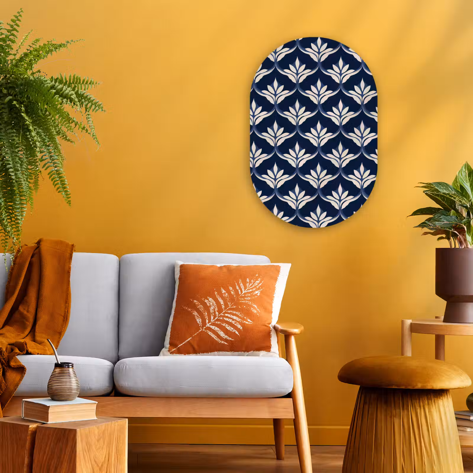 Muurovaal - Kunststof - Modern - Ontwerp - Blauw — 1