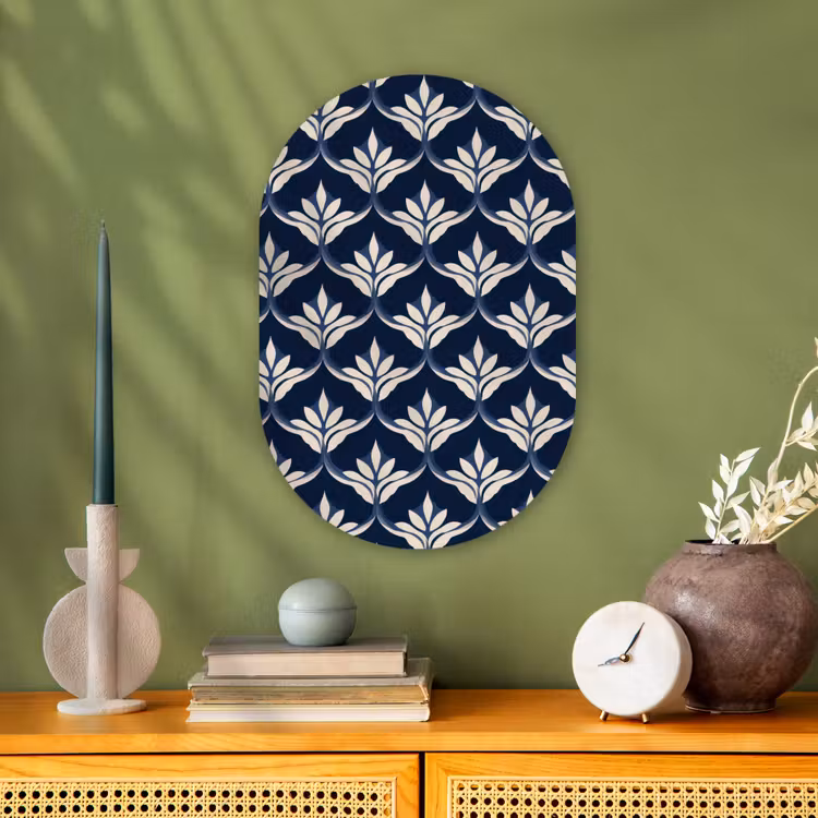 Muurovaal - Kunststof - Modern - Ontwerp - Blauw — 2