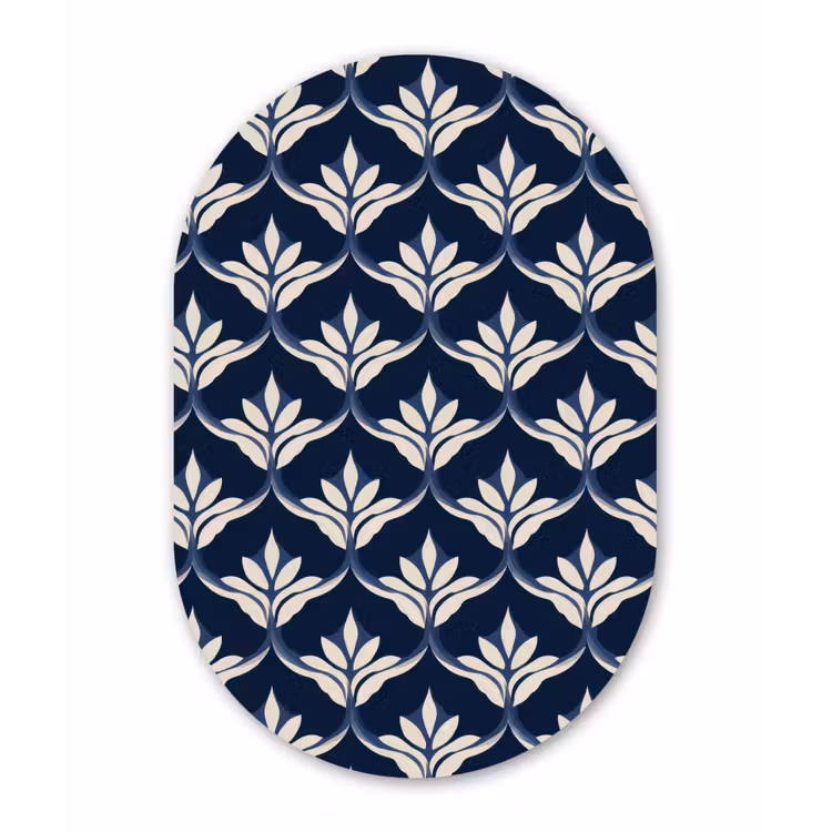 Muurovaal - Kunststof - Modern - Ontwerp - Blauw — 3