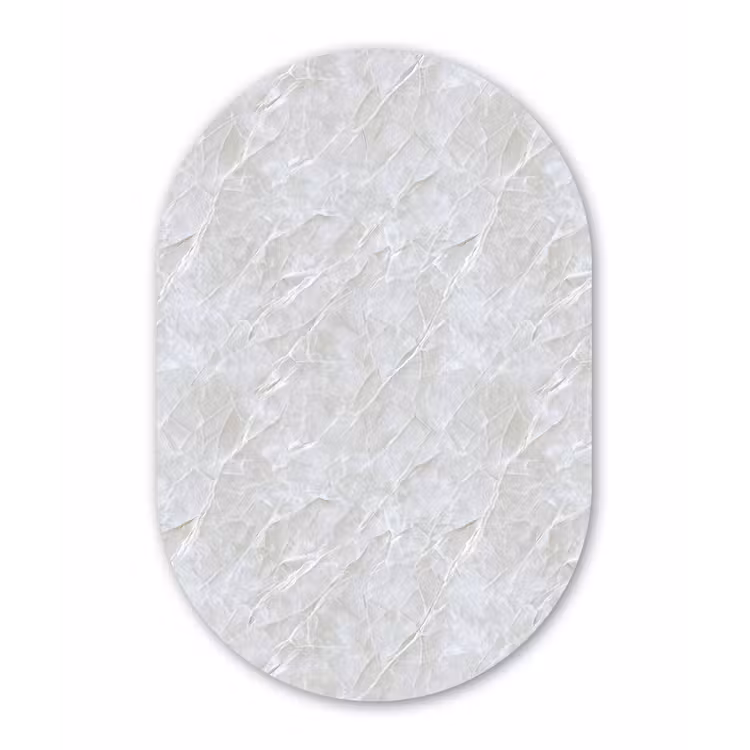 Muurovaal - Kunststof - Oppervlakte - Textuur - Grijs — 2