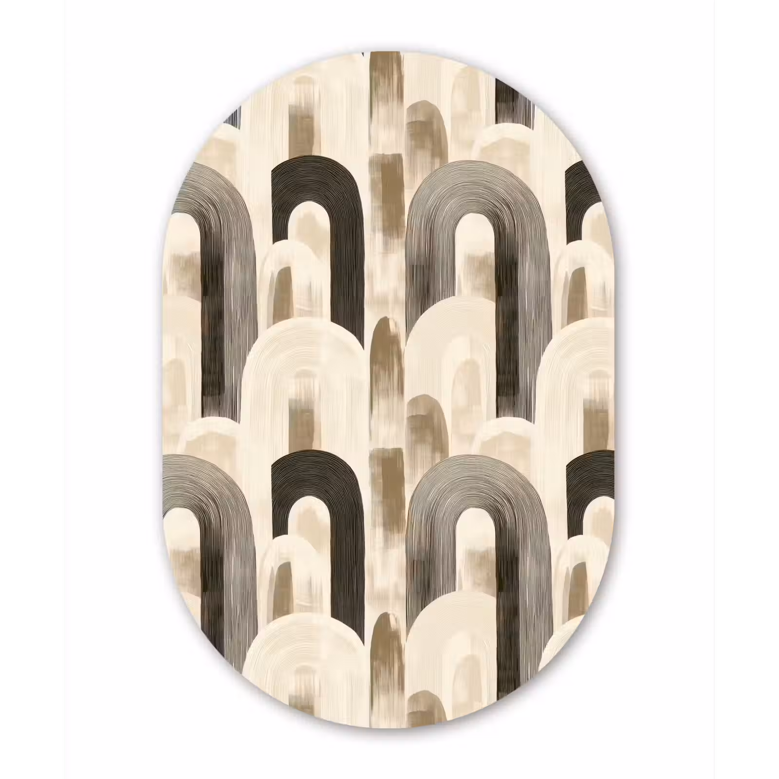 Muurovaal - Kunststof - Abstract - Patroon - Bogen — 1