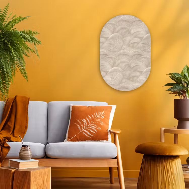 Muurovaal - Kunststof - Bogen - Patroon - Beige — 2