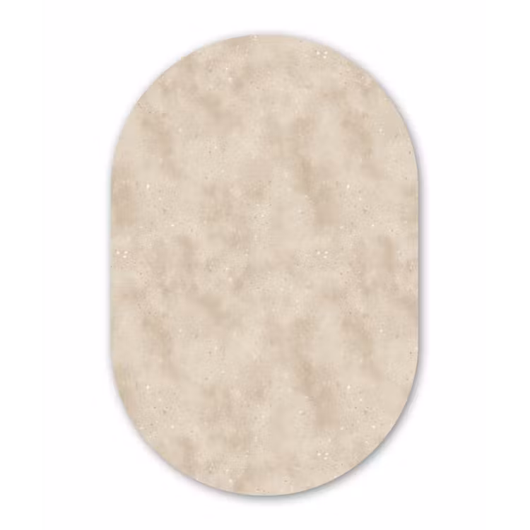 Muurovaal - Kunststof - Structuur - Spikkels - Beige — 3