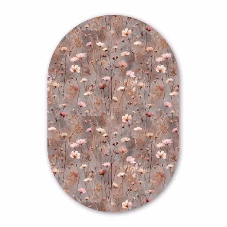 Muurovaal - Kunststof - Bloemen - Wild - Pastel — 3