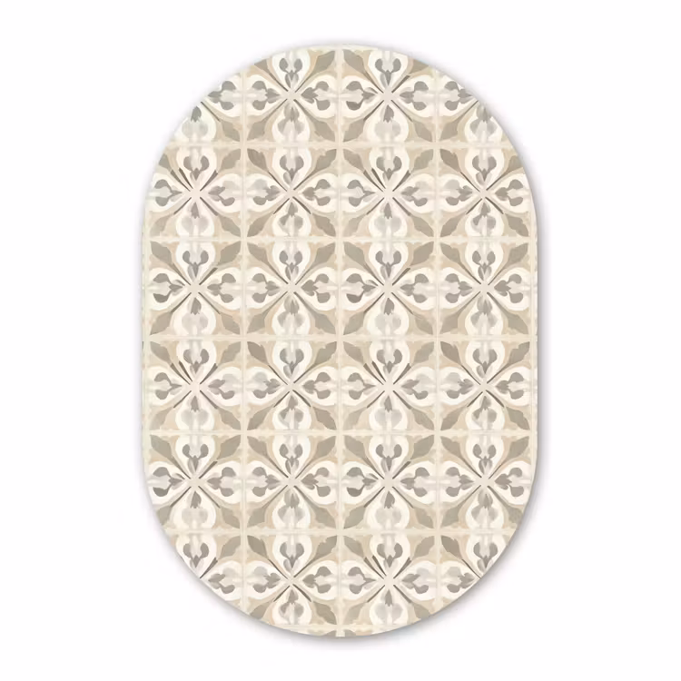 Muurovaal - Kunststof - Tegel - Motief - Beige — 3