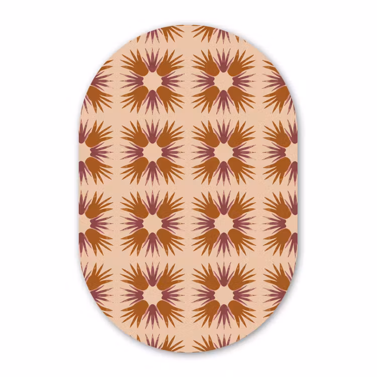 Muurovaal - Kunststof - Ornament - Patroon - Oker — 3