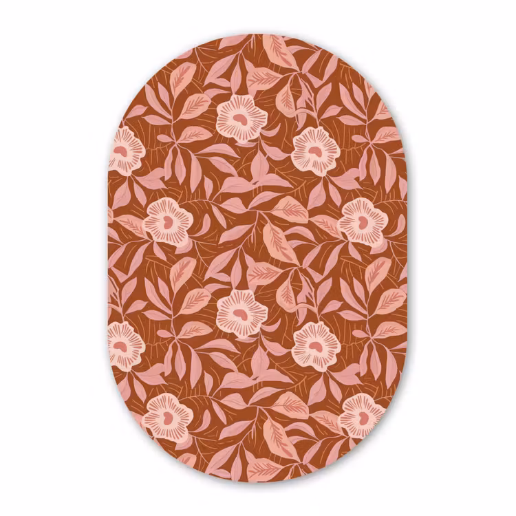 Muurovaal - Kunststof - Patroon - Bladeren - Terracotta — 3