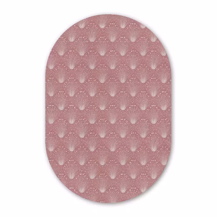 Muurovaal - Kunststof - Trendy - Patroon - Roze — 3