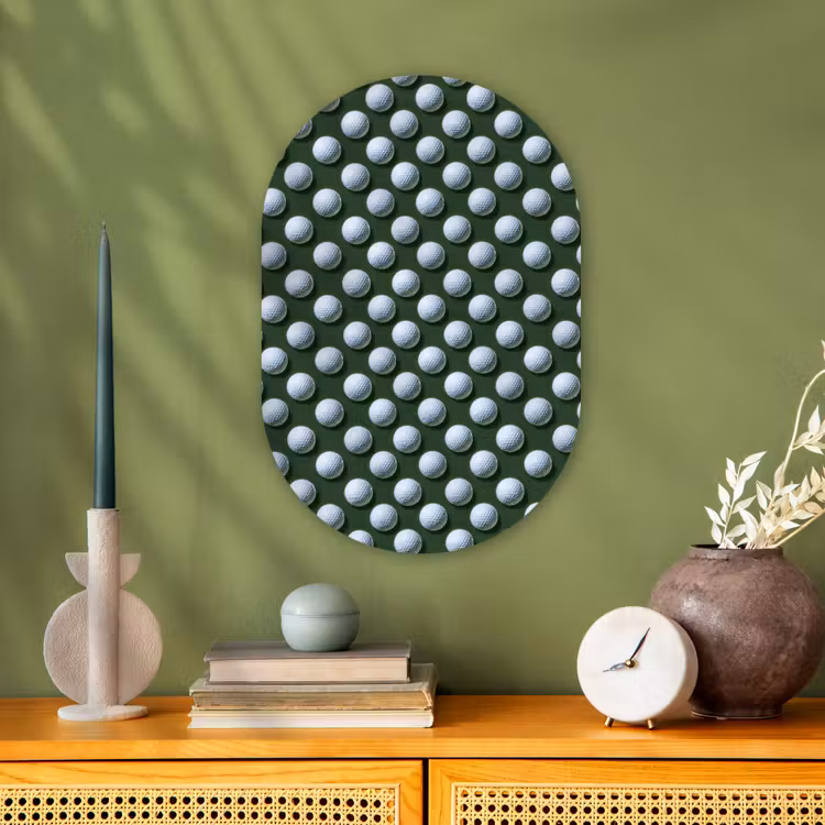 Muurovaal - Kunststof - Ballen - Golf - Groen — 1