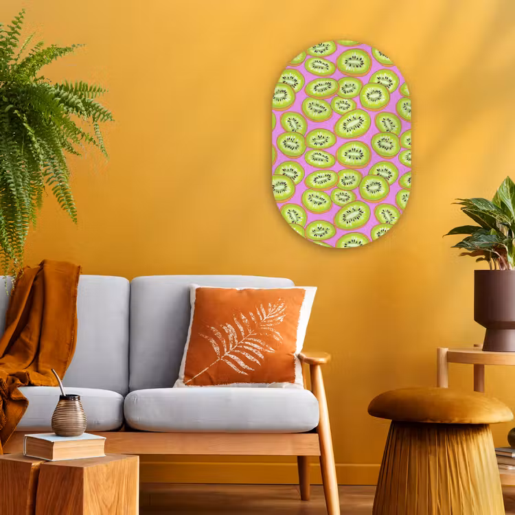 Muurovaal - Kunststof - Kiwi - Speels - Groen — 1