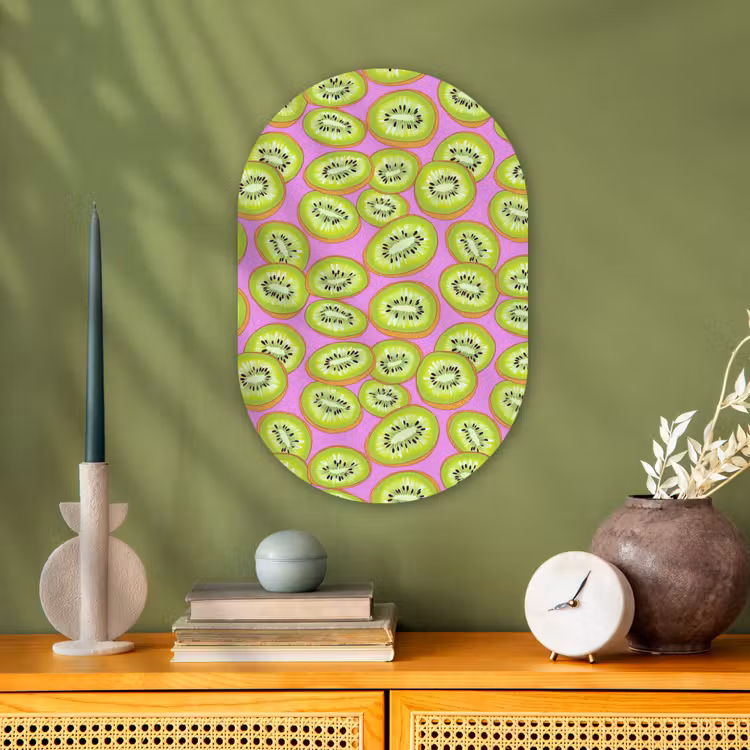 Muurovaal - Kunststof - Kiwi - Speels - Groen — 2