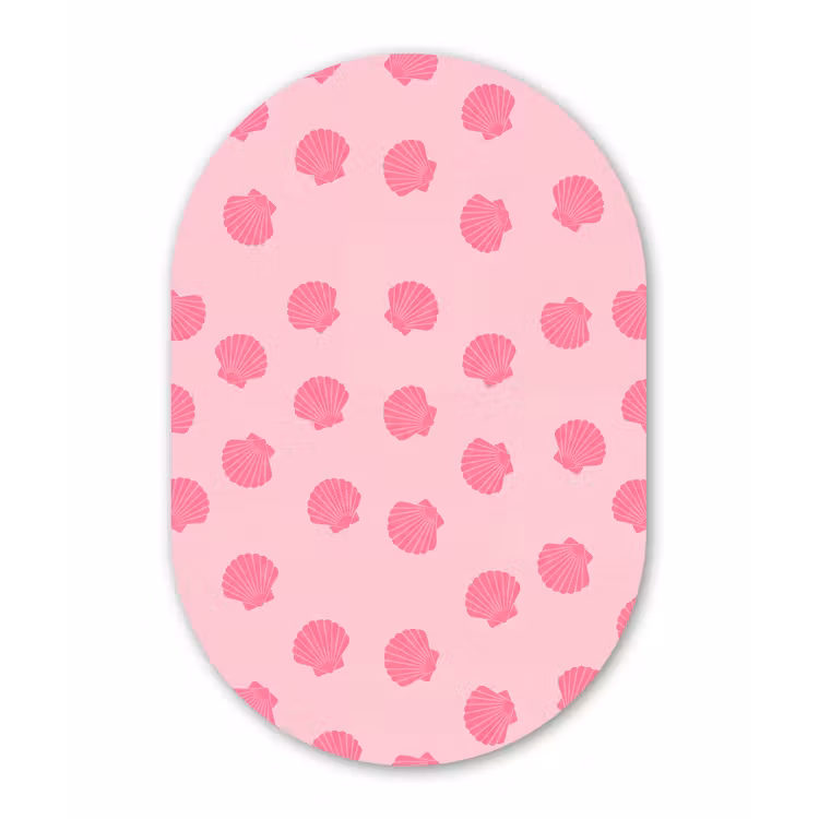 Muurovaal - Kunststof - Schelp - Patroon - Zee - Modern - Roze — 3