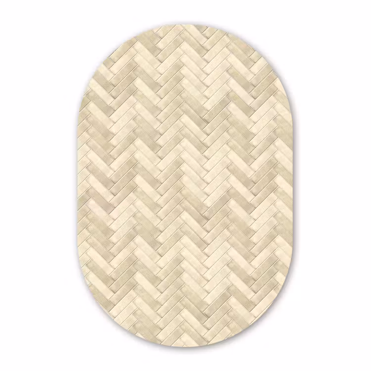 Muurovaal - Kunststof - Visgraat - Wandtegel - Licht Beige — 3