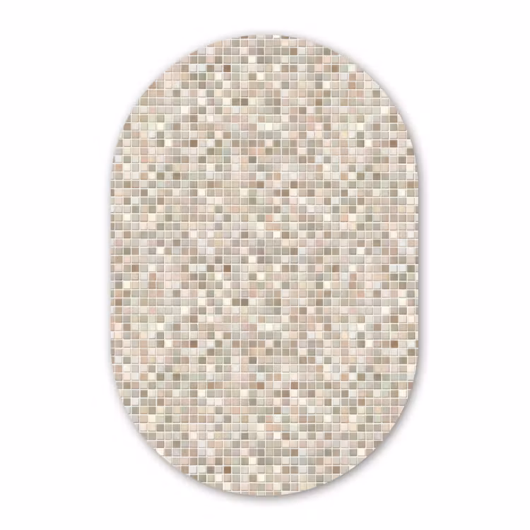 Muurovaal - Kunststof - Mozaïek - Patroon- Taupe — 2