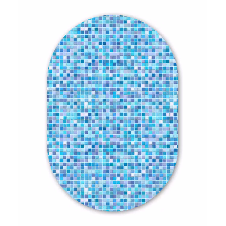 Muurovaal - Kunststof - Mozaïek - Patroon - Turquoise — 3