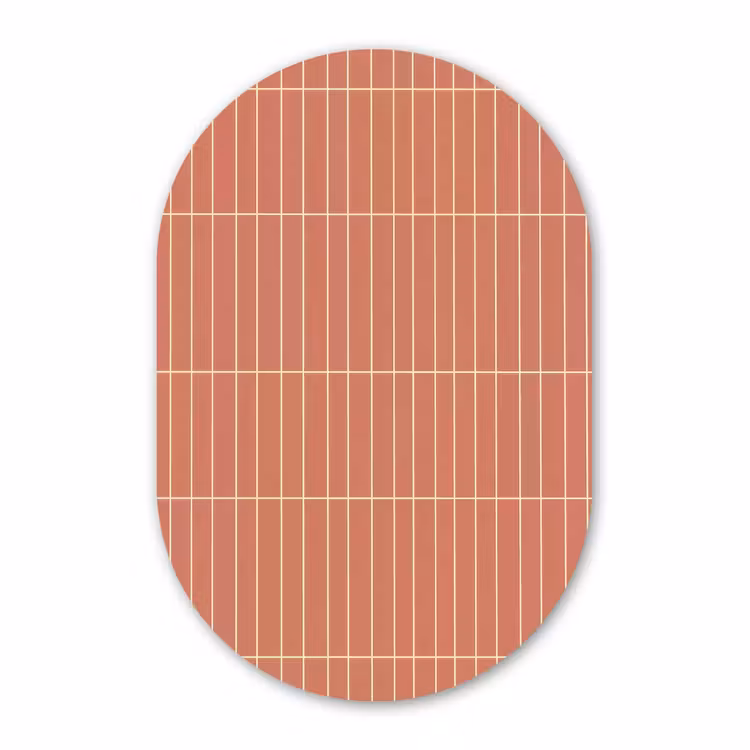 Muurovaal - Kunststof - Patroon - Tegels - Terracotta — 3