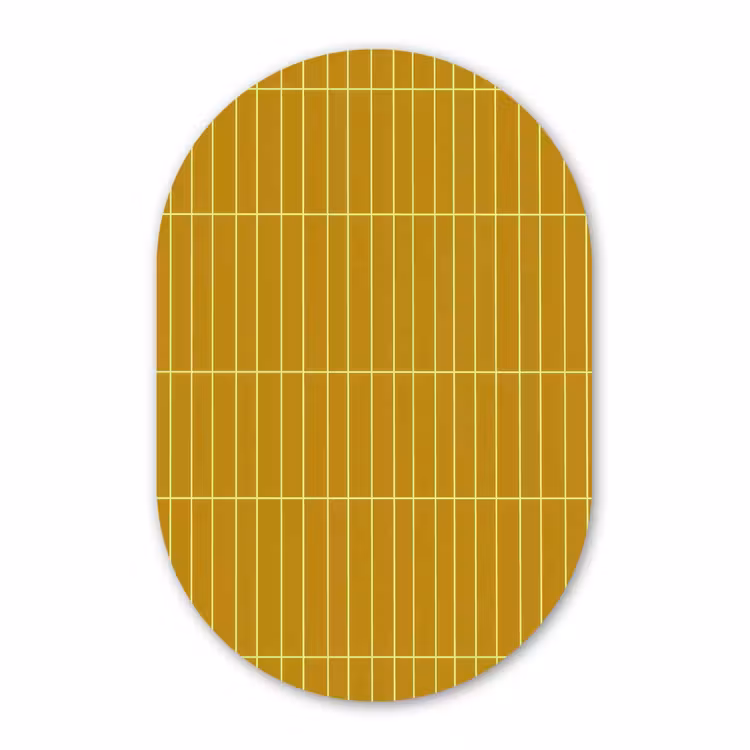 Muurovaal - Kunststof - Tegels - Verticaal - Mosterdgeel — 3