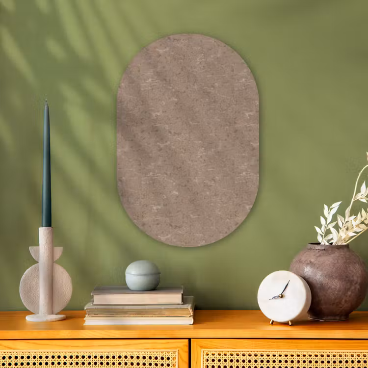 Muurovaal - Kunststof - Patroon - Kalksteen - Beige — 2