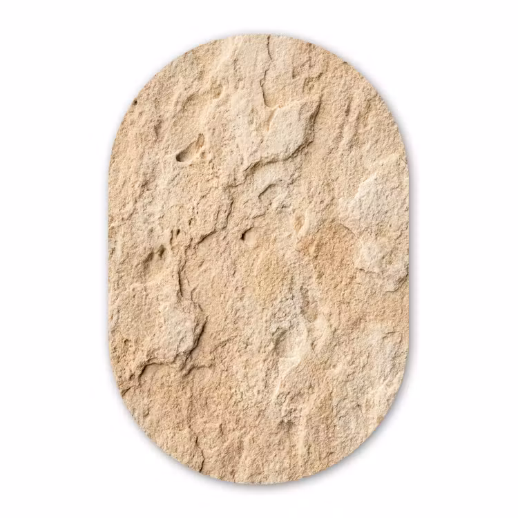 Muurovaal - Kunststof - Textuur - Steen - Natuur - Beige — 3