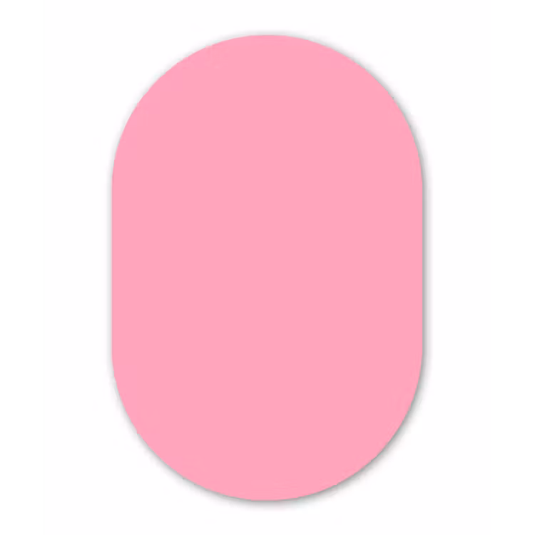Muurovaal - Kunststof - Bubblegum - Pink - Roze — 2