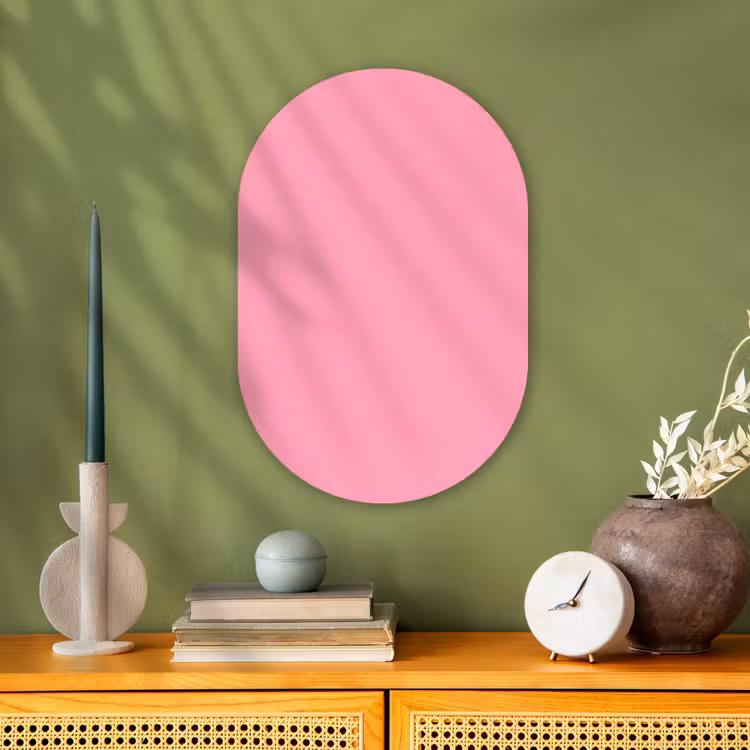Muurovaal - Kunststof - Bubblegum - Pink - Roze — 3