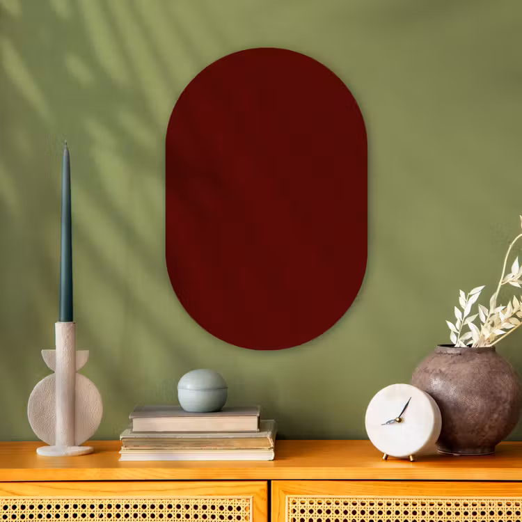 Muurovaal - Kunststof - Burnt - Mahogany - Rood — 1