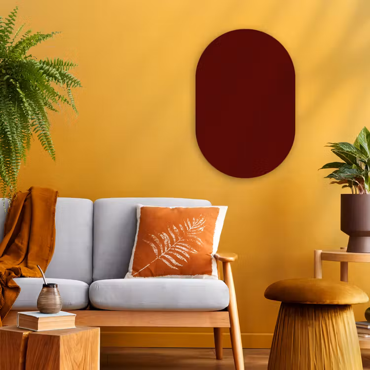 Muurovaal - Kunststof - Burnt - Mahogany - Rood — 2