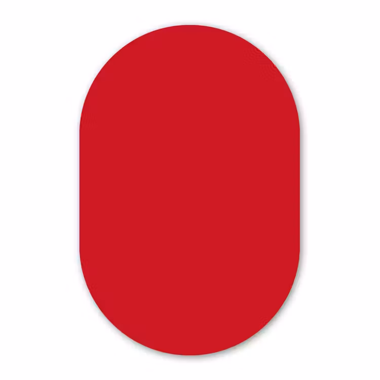 Muurovaal - Kunststof - Crimson - Velvet - Rood — 3