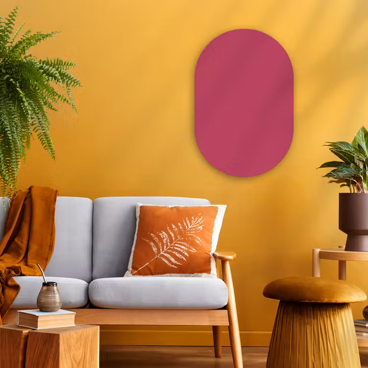 Muurovaal - Kunststof - Deep - Berry - Rood — 1