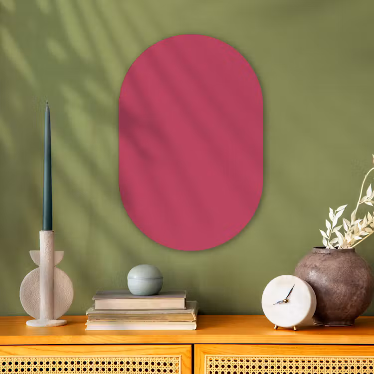 Muurovaal - Kunststof - Deep - Berry - Rood — 2