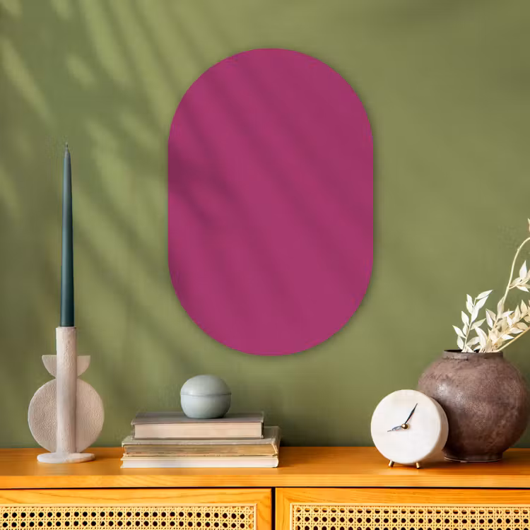 Muurovaal - Kunststof - Deep - Magenta - Paars — 2