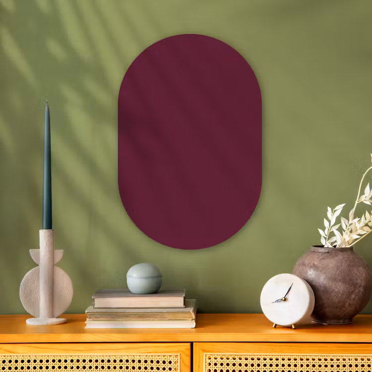 Muurovaal - Kunststof - Deep - Plum - Paars — 2