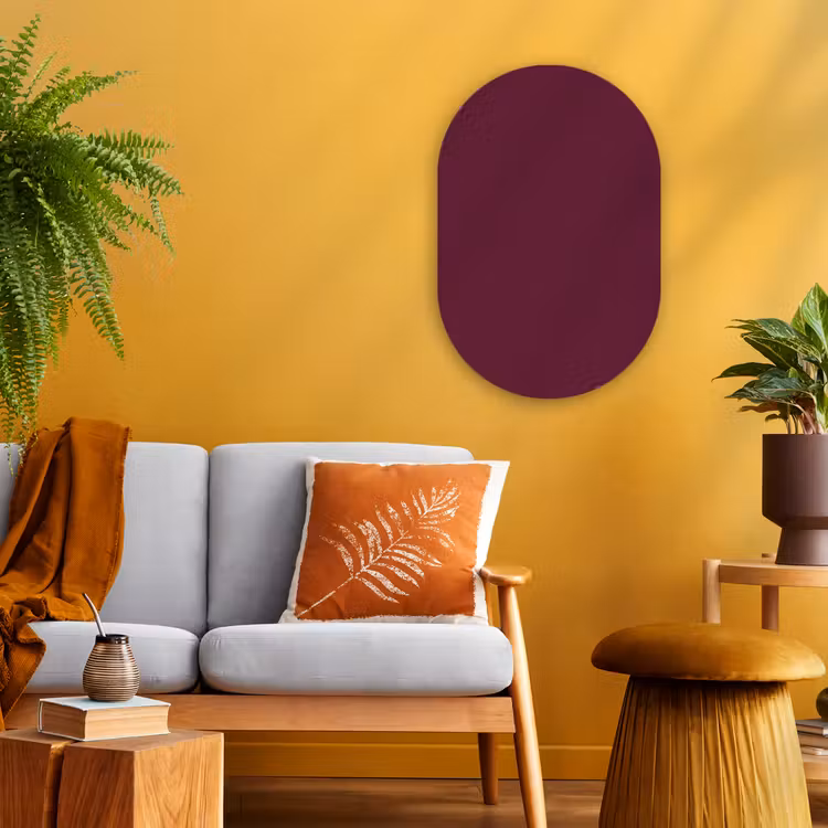 Muurovaal - Kunststof - Deep - Plum - Paars — 3