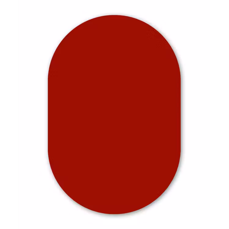 Muurovaal - Kunststof - Oxblood - Maroon - Rood — 3