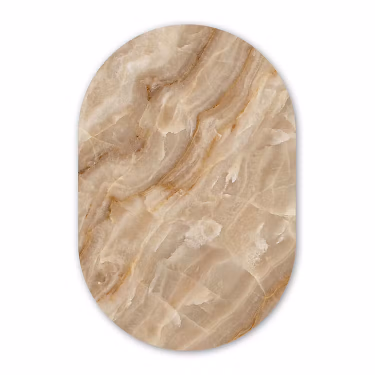 Muurovaal - Kunststof - Steen - Ader - Natuur - Modern - Beige — 3