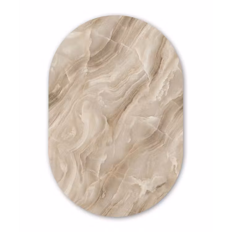 Muurovaal - Kunststof - Steen - Golvend - Abstract - Beige — 3