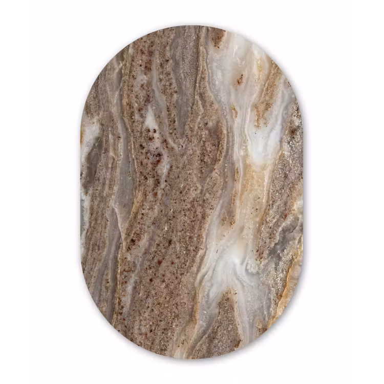 Muurovaal - Kunststof - Textuur - Steen - Abstract - Beige — 3