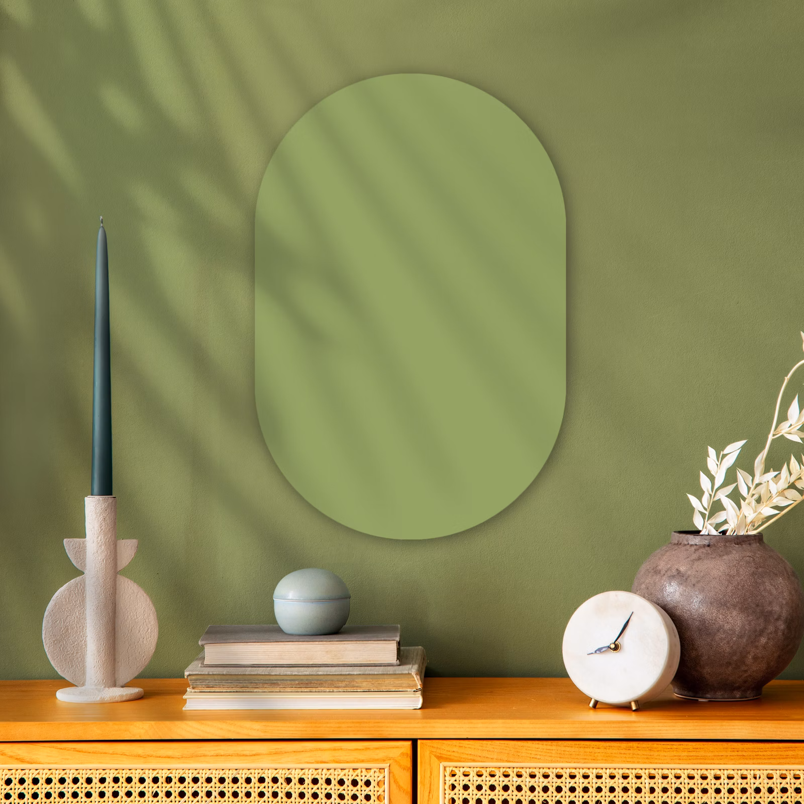 Muurovaal - Kunststof - Sage - Green - Groen — 1