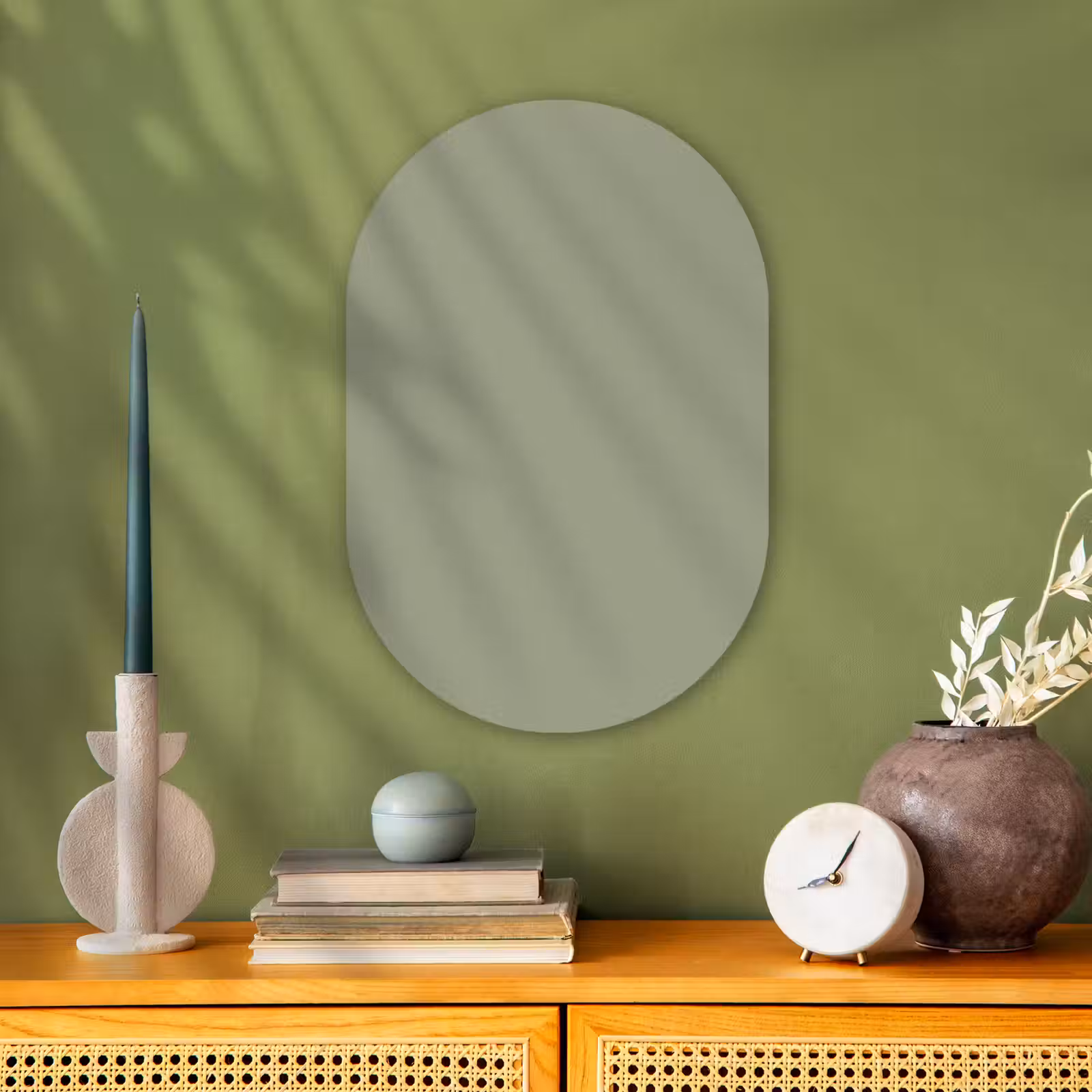 Muurovaal - Kunststof - Sage - Mist - Groen — 1
