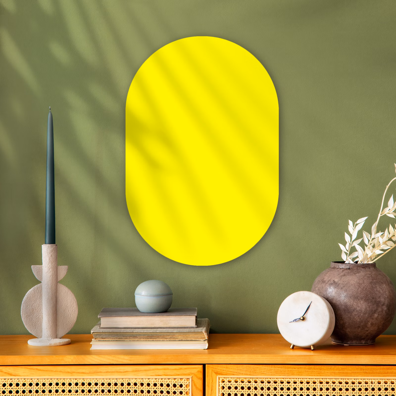 Muurovaal - Kunststof - Sunshine - Glow - Geel — 1