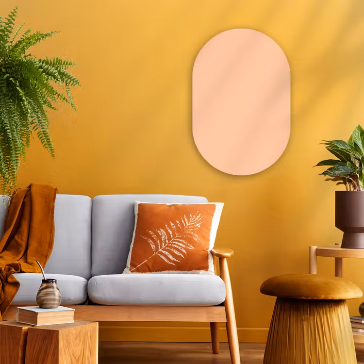 Muurovaal - Kunststof - Apricot - Blush - Nude — 1