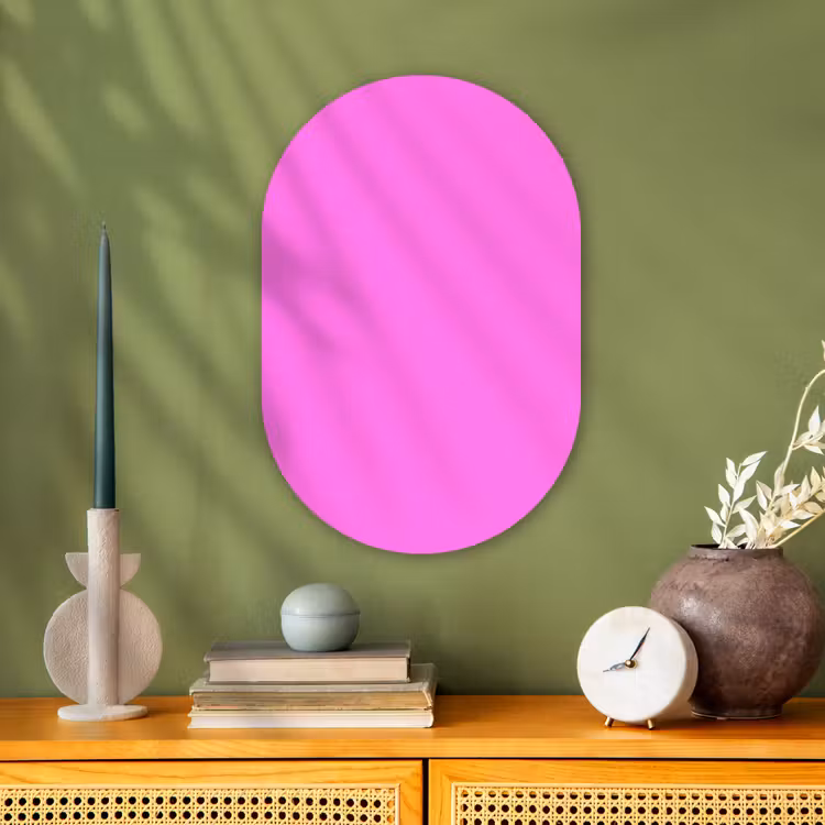 Muurovaal - Kunststof - Bright - Orchid - Roze — 1