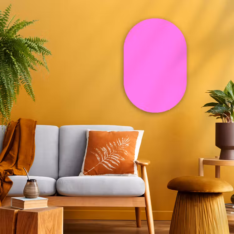Muurovaal - Kunststof - Bright - Orchid - Roze — 2