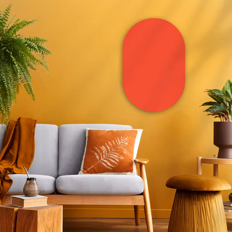 Muurovaal - Kunststof - Burnt - Coral - Oranje — 2