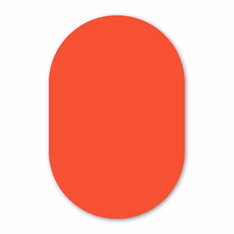 Muurovaal - Kunststof - Burnt - Coral - Oranje — 3