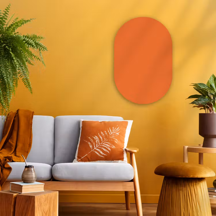Muurovaal - Kunststof - Burnt - Sienna - Oranje — 2